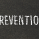 Chalkboard-style image features the word 'PREVENTION' emphasizing emergency plumbing services for homeowners during winter.